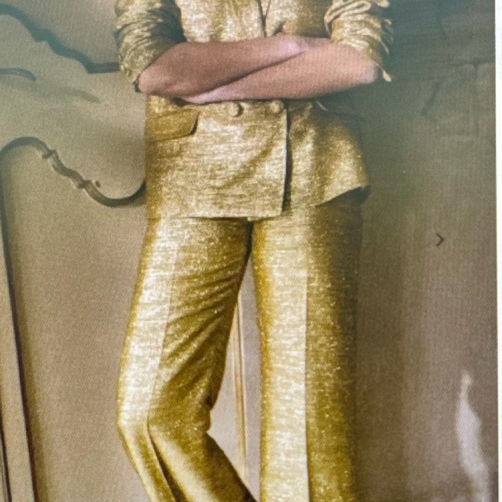 Sézane Shimmering Gold Women's Pantsuit